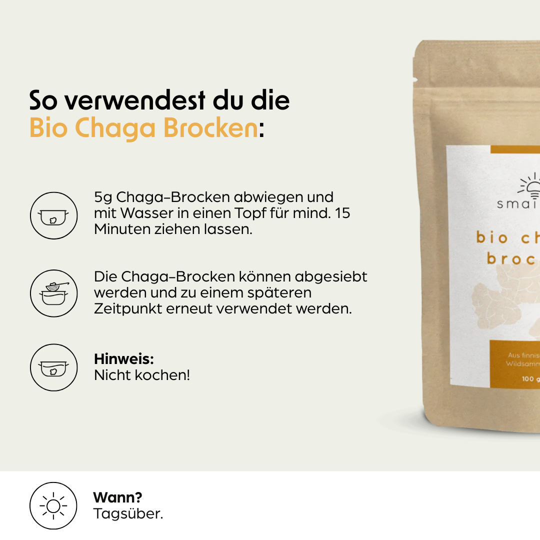 Bio Chaga Brocken aus Finnland