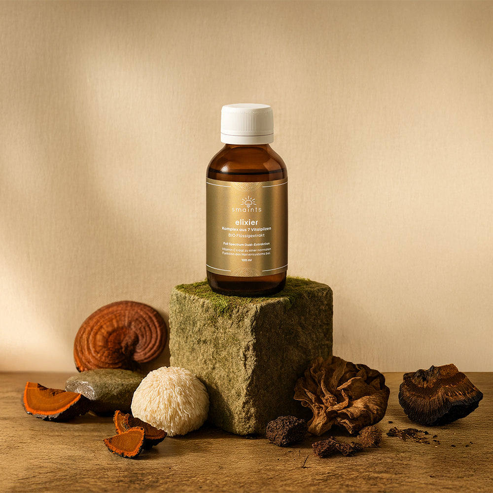 Elixir liquid extract with 7 medicinal mushrooms