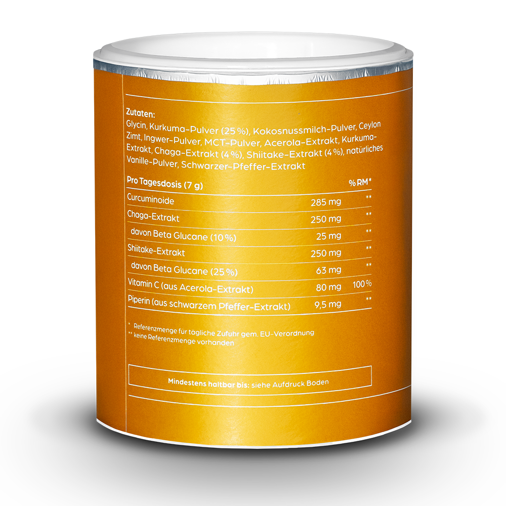 Golden Mushroom Milk 2.0 mit Chaga und Shiitake 210g