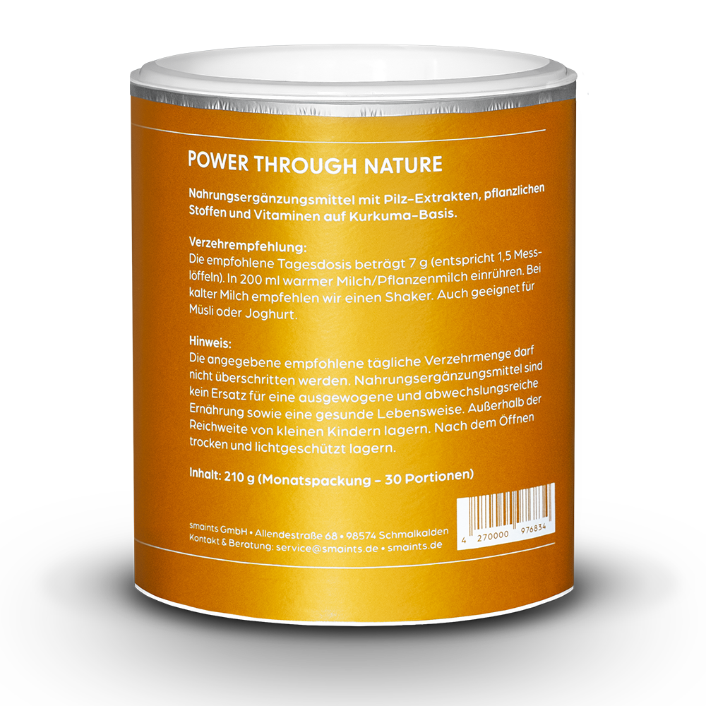 Golden Mushroom Milk 2.0 mit Chaga und Shiitake 210g