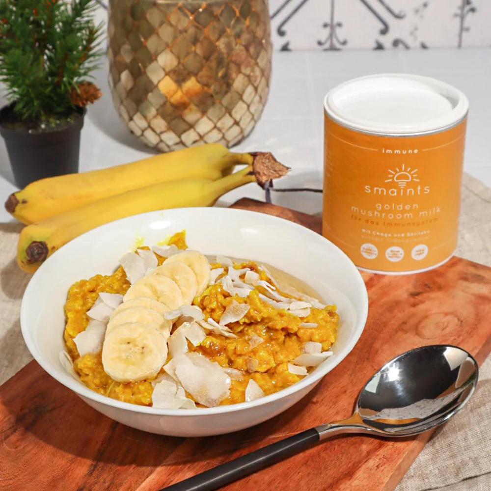 Golden Mushroom Milk with Chaga and Shiitake