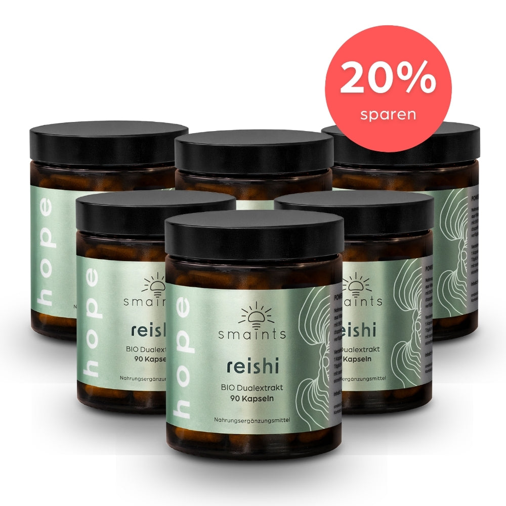 6er Angebot Bio Reishi Extrakt Kapseln