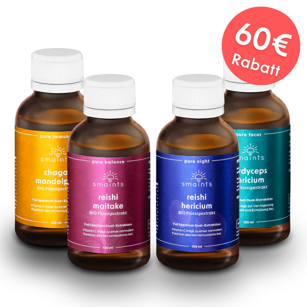 Bio Pilzextrakt 4er-Bundle Flüssigextrakte