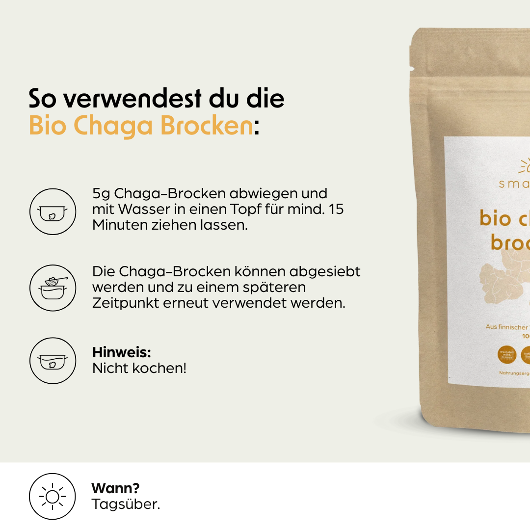 Bio Chaga Brocken aus Finnland
