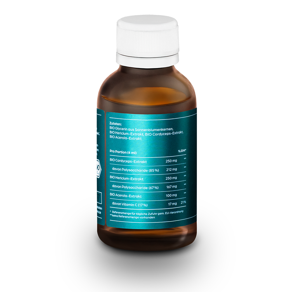 Pure Focus Flüssigextrakt mit Cordyceps und Hericium