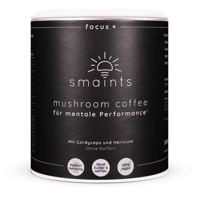 Mushroom Coffee smaints mit Cordyceps und Lions Mane (Hericium)