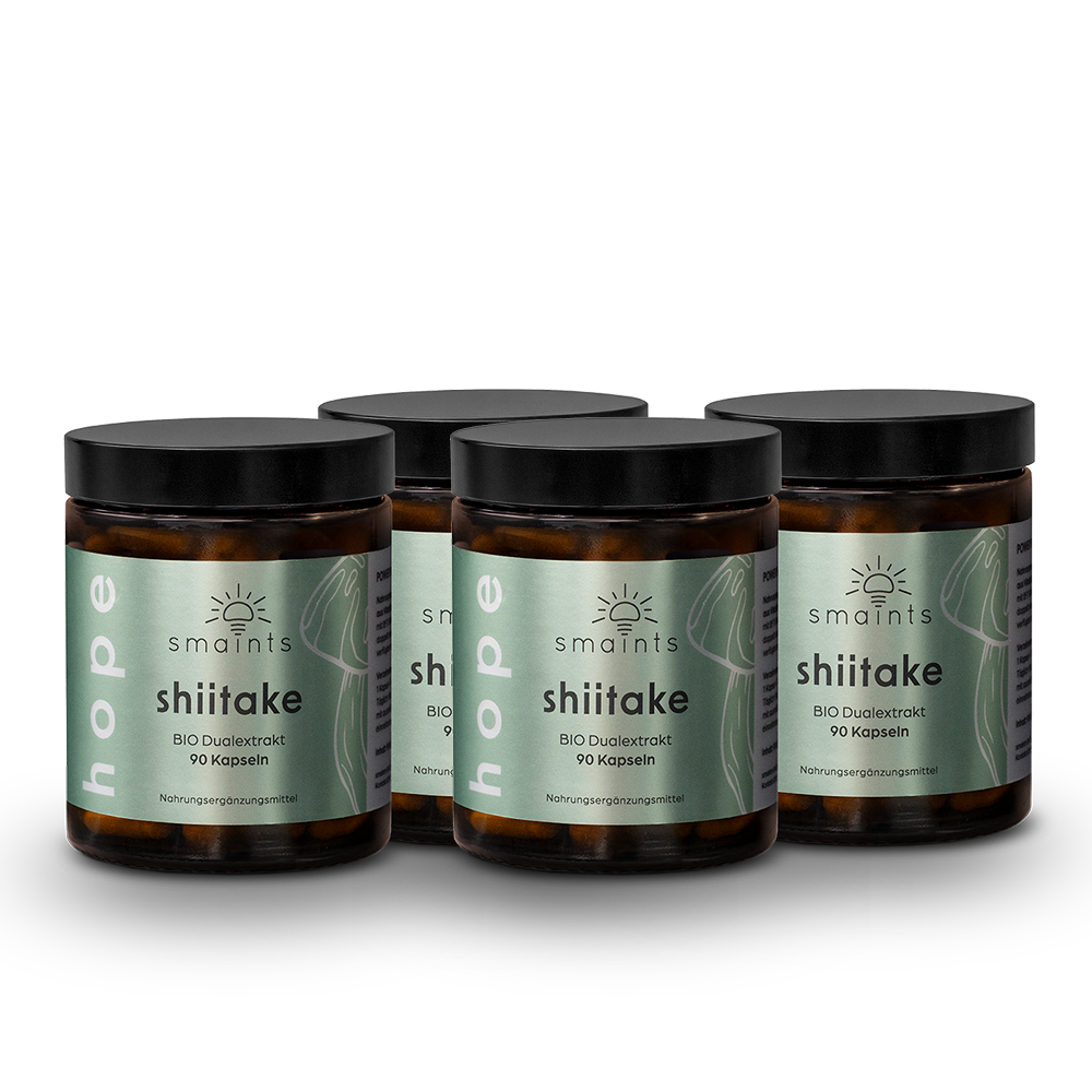 4x Bio Shiitake Extrakt Kapseln