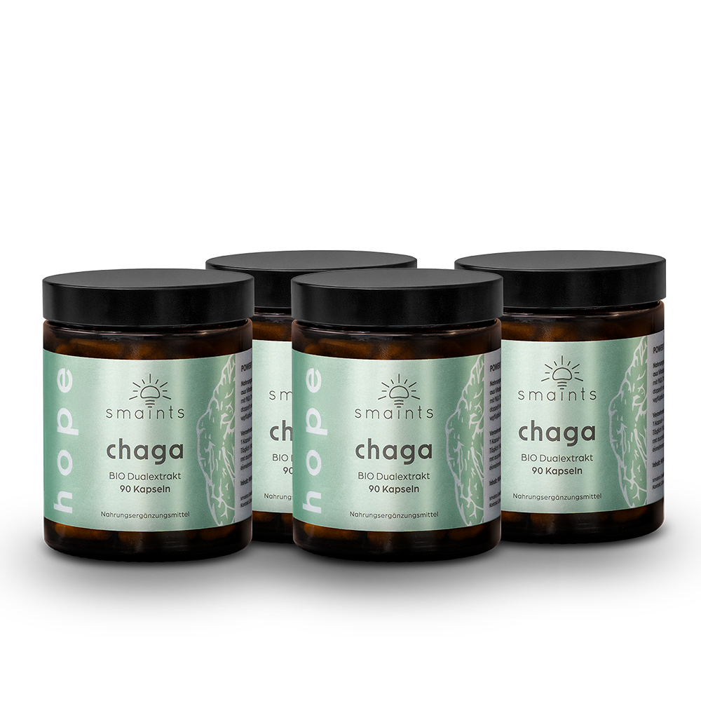 4x Bio Chaga Extrakt Kapseln