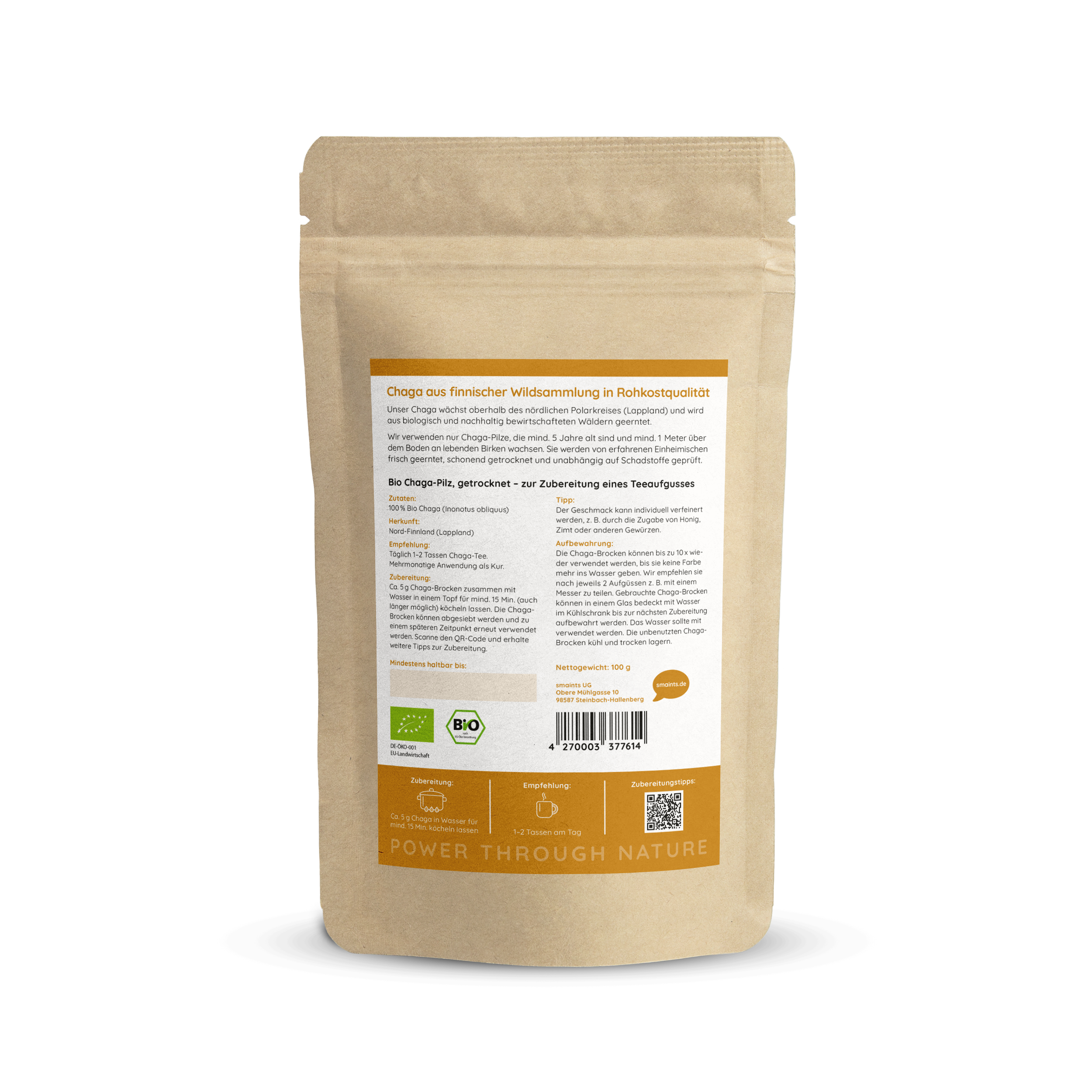 Bio Chaga Brocken aus Finnland