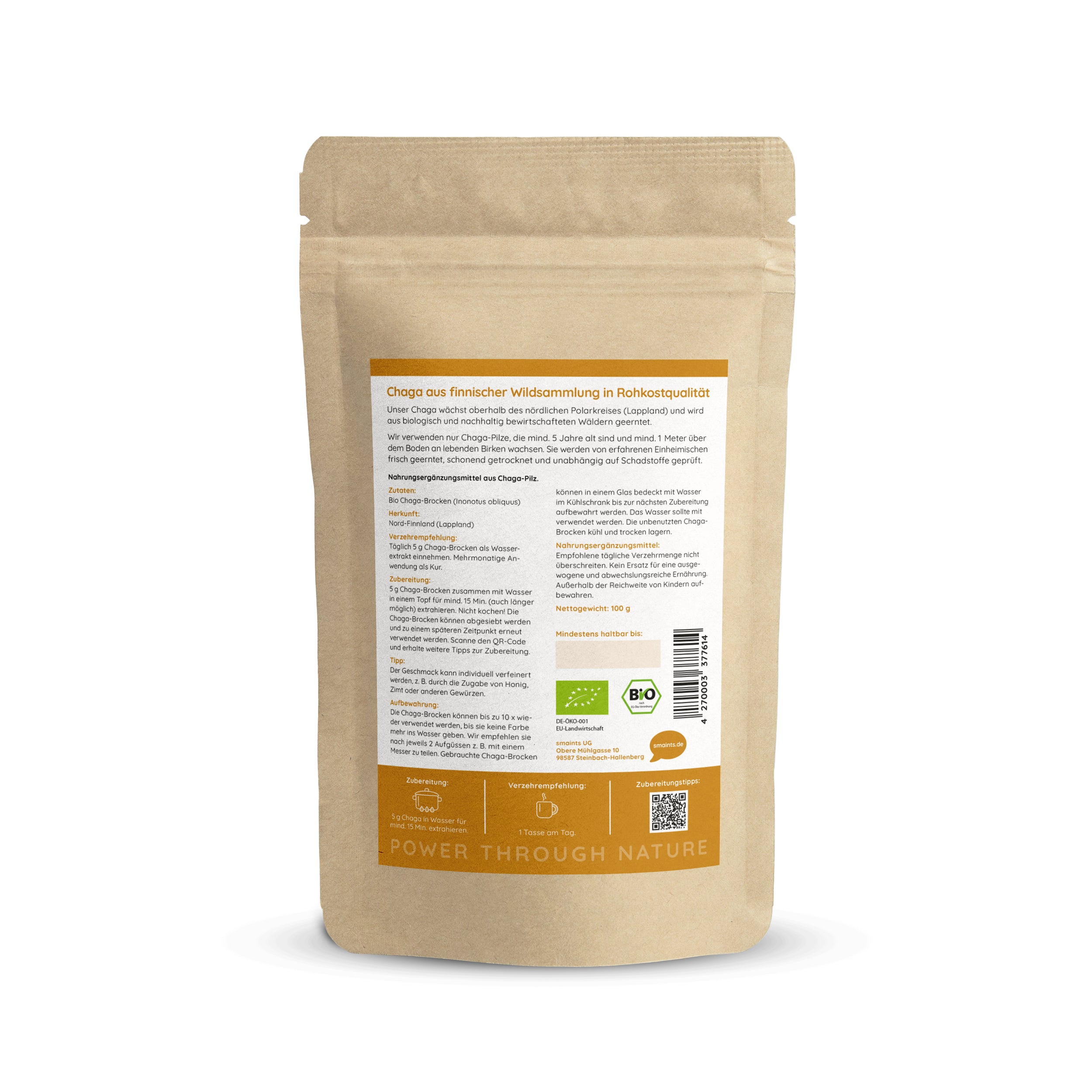 Bio Chaga Brocken aus Finnland