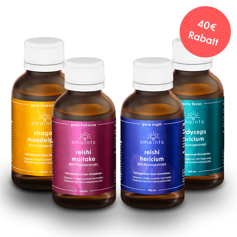 Organic Mushroom Extract 4-Pack Liquid Extracts 