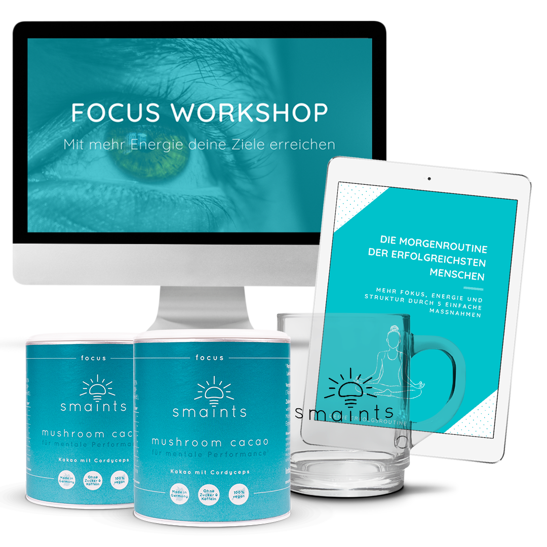 smaints focus Neukunden-Angebot mit 2 Dosen + Tasse