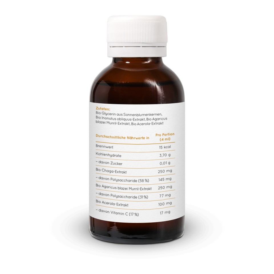 Pure Immune Flüssigextrakt mit Chaga und Agaricus