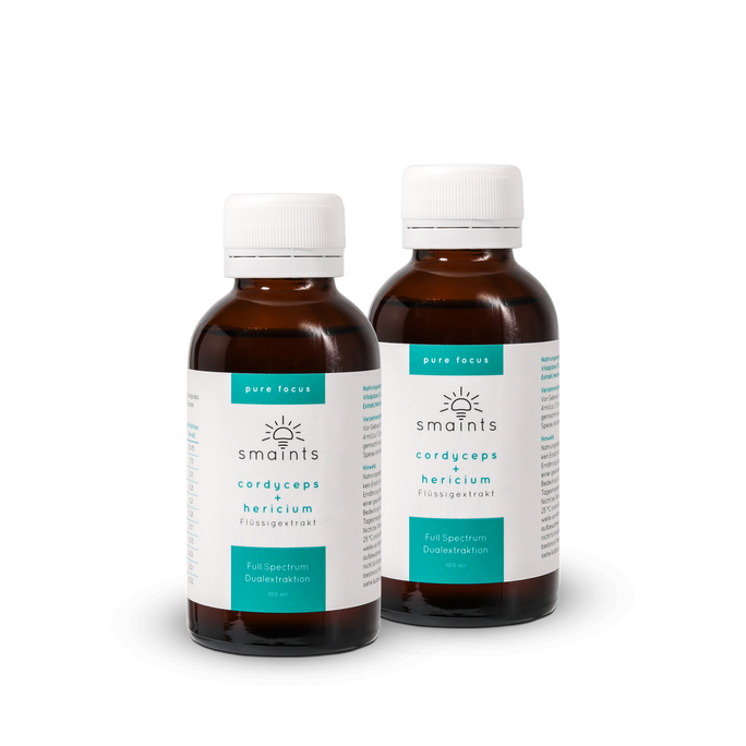 Pure Focus Flüssigextrakt mit Cordyceps und Hericium