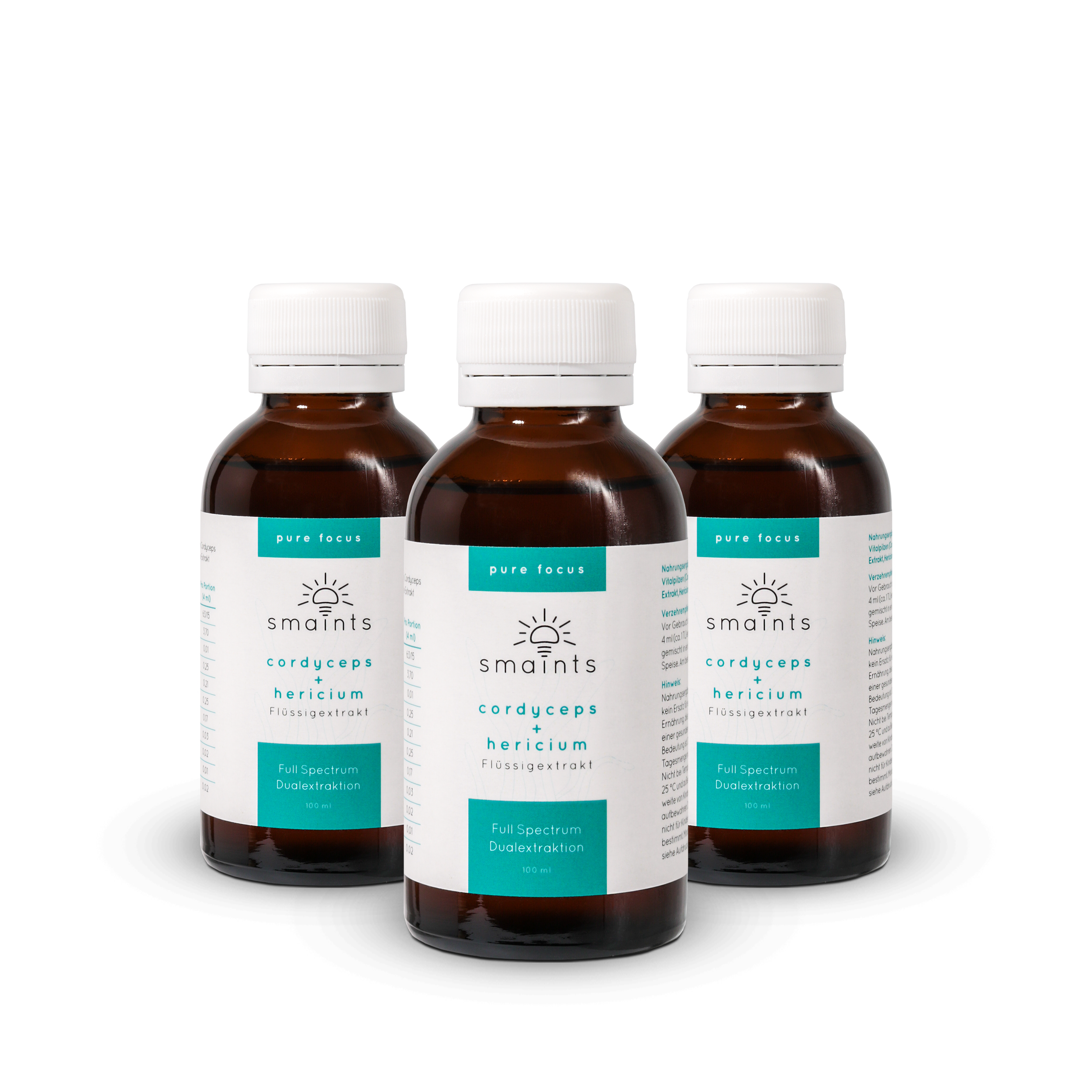 Pure Focus Flüssigextrakt mit Cordyceps und Hericium