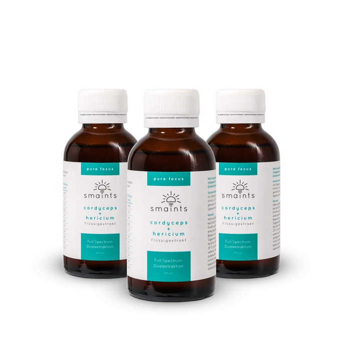 Pure Focus Flüssigextrakt mit Cordyceps und Hericium